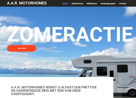AAR-motorhomes Aanmaak website