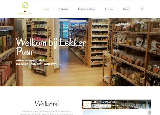 Lekker Puur Aanmaak website